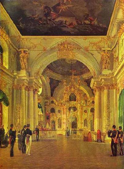 Alexey Tyranov Alexey Tyranov. View of the Big Church of the Winter Palace oil painting picture